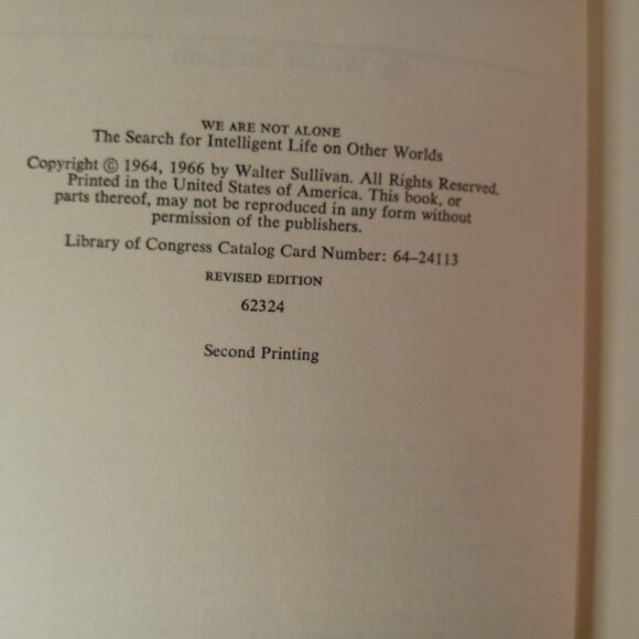 We are Not Alone by Walter Sullivan (1966 Ex Libris - Picture 6 of 8